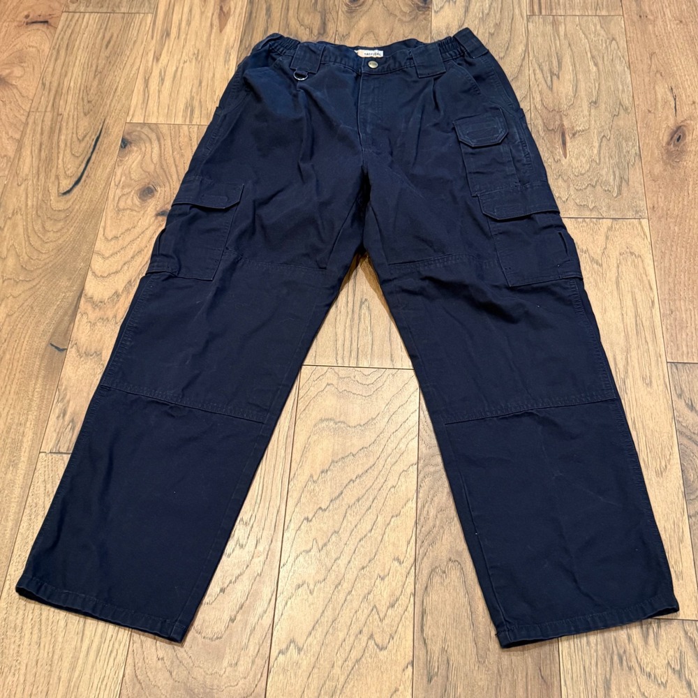 5.11 Tactical Mens Navy Blue Cargo Work Pants 32x30 Cotton Canvas